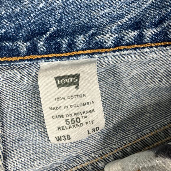 Levi's 550 Jeans Mens 38x30 Blue Relaxed Fit Straight Leg Mid Rise Vintage - Picture 6 of 9